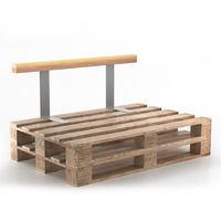 Dossier en bois pour coussins de palette - Marron - Rectangulaire - Classique - Intemporel - 40 x 110 cm