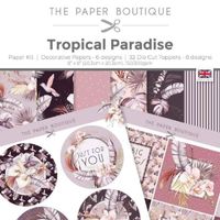 Set de 30 feuilles de papier scrapbooking 20 x20 cm 'Tropical Paradise Paper Kit' de The Paper Boutique