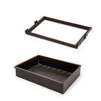 Emuca Kit de tiroir et cadre de coulissage en métal pour armoires Moka, fermeture souple, réglable, module de 900mm, Acier et