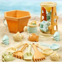 Jouets de plage pour enfants - VGEBY - Ensemble 10 Pièces de Seaux, Pelles, Râteaux, Arrosoir et Moules