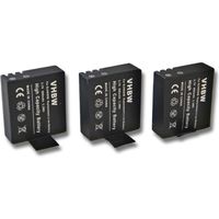 3 batteries de remplacement pour Sport Camera DX 288812, DX 288813, SJ4000 - Remplace: SJ4000 - Technologie: Li-Ion - Capacité: 9…