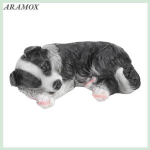 Statue - Gris 1 - Majordome de chien en résine - Double plateau en