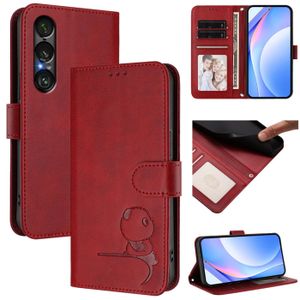 Housse Flip Case En Simili Cuir Rouge Pour Sony Xperia M2 - Aimant, Design Slim - Neuf De Pologne