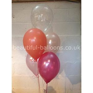 blush /& coral 30 Monsieur /& Madame ivoire ballons pearlised Qualité Hélium