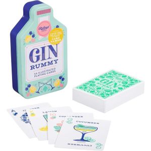 GIN Games Gme024 Gin Rummy Jeu De Cartes Bleu Sarcelle[u5316]