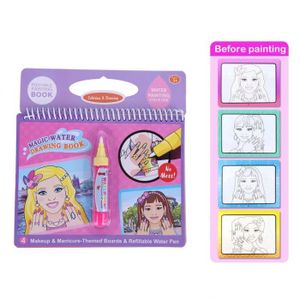 KIT DE DESSIN WIPES Cahier de dessin à colorier avec de l’eau magique, un jouet éducatif pour enfants (maquillage de beauté)