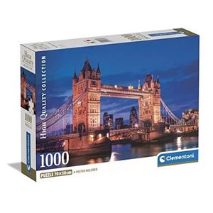 PUZZLE CLEMENTONI COLLECTION TOWER BRIDGE AT NIGHT-1000 P