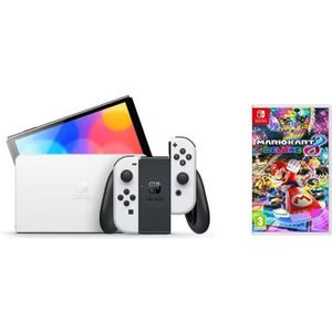 CONSOLE NINTENDO SWITCH SWITCH OLED BLANCHE + MARIO KART 8