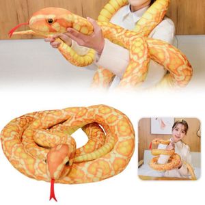 PELUCHE Shipenophy jouet serpent en peluche Jouet de Simulation Python en peluche pour enfants, 300cm, Animal serpent, jeux peluche