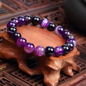 BRACELET - GOURMETTE SHOP-STORY - Bracelet «Spiritualité» en Agates Violette