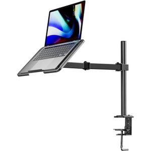 ThingyClub Support à double bras pour ordinateur portable et moniteur –  Bras à ressort à gaz réglable en hauteur pour ordinateur portable et  support