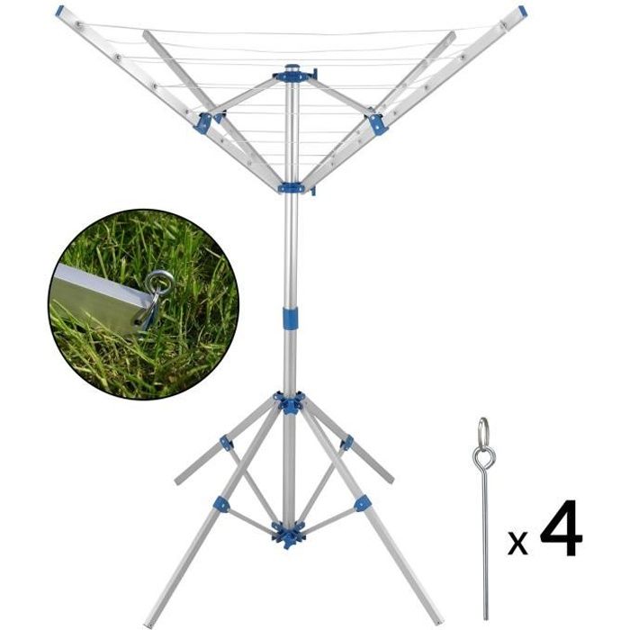 Frandis Séchoir parapluie en aluminium étandage 50 m - Comparer