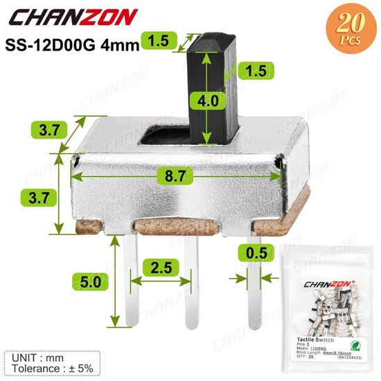 Micro-interrupteur De Fin De Course 4BR Robuste - Pour Machine à Glace Burgess, 250V, Dimensions 5x2x5 Cm
