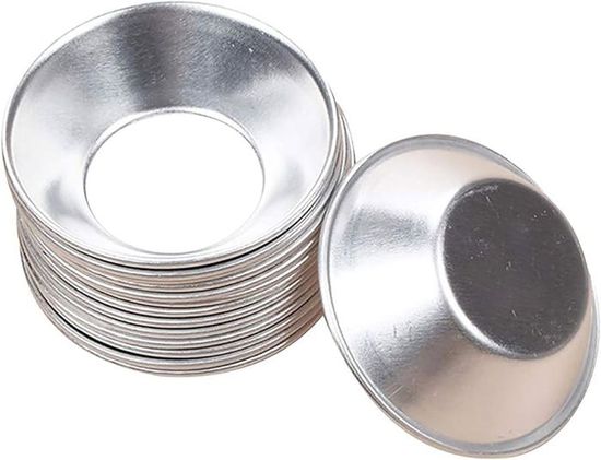 Lot De 20 Moules à Tarte Jetables En Aluminium 22.9cm - Avec Couvercles - Pour Cuisson Et Stockage Aliments