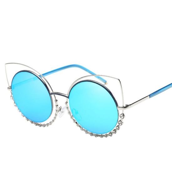 Cd 8923 Lunettes De Soleil Femmes Diamant Oeil De Chat Bleu Achat Vente Lunettes De Soleil Femme Adulte Bleu Cdiscount