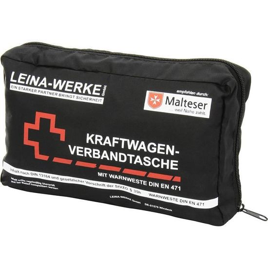 Trousse De Premiers Secours Compacte Avec Gilet De Signalisation - Sans Velcro - Qualité Allemande
