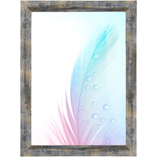 FRAMO Cadre Photo En Bois 96 X 68 Cm Sur Mesure - Hêtre | Couleur/Taille Sélectionnable | Verre Acrylique Antireflet | Cadre Pour Puzzle | Photos | Affiche