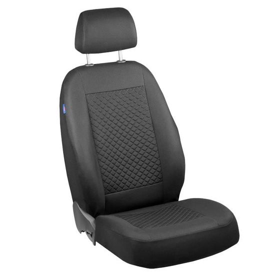 Housses De Siège Auto Zakschneider Pour Citroën C15 / Visa - Sièges Avant Noir Matelassé - Compatible Airbags