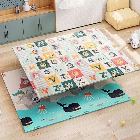 Tapis De Jeux Bebe Pliable, Tapis d'éveil Bébé Garçon Fille, 200 X 180 X  1,0 CM, Tapis de Jeux en Mousse imperméable,Tapis de Motricité pour