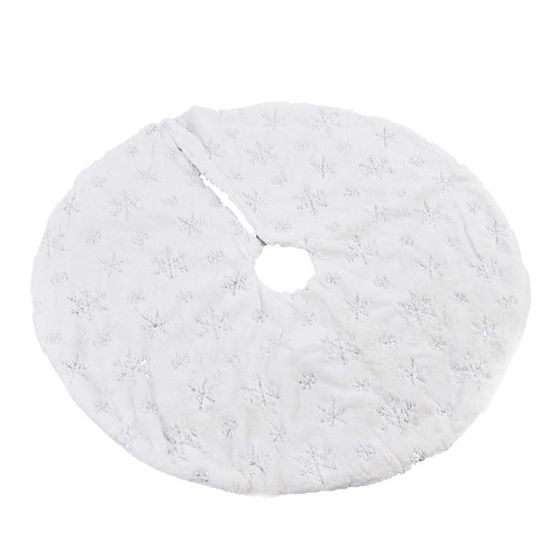 Jupe Pour Sapin De Noël – Collier Cache-pied Réutilisable – Taille 72 X 58 X 23,5 Cm – Blanc Crème – Fibre Acrylique Douce – Intérieur Et Extérieur