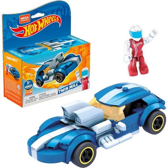 Wonder Builders Hot Wheels, Voiture ?? Construire Twin Mill, 111 Pi?�ces, Jeu De Briques De 