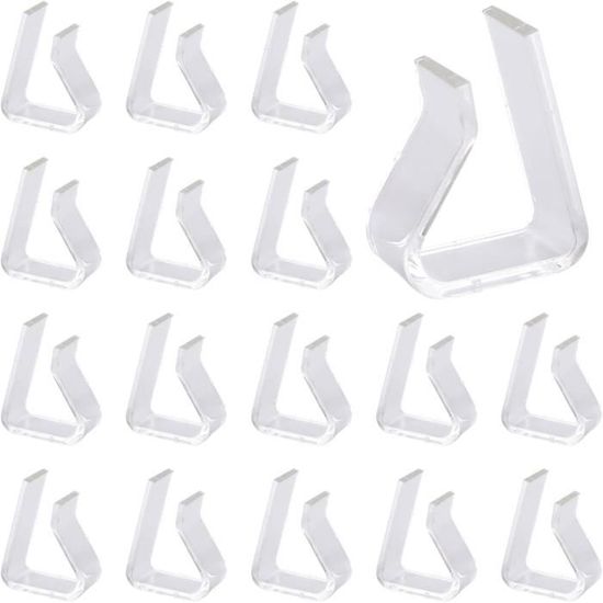 Lot De 12 Pinces à Nappe Transparentes – Fixation Sans Perforation Pour Tables De 1,7 à 3,5 Cm D'épaisseur – Intérieur Et Extérieur - 12