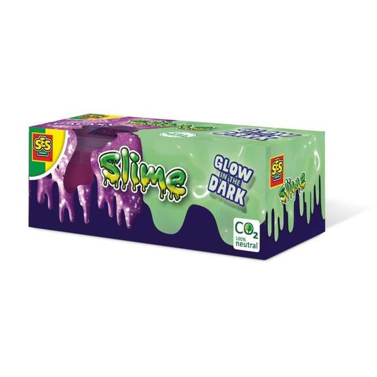 Pâte Slime - SES Creative - Phosphorescent - 2 pots de 120 g - Lavable Pâte Slime - SES Creative - Phosphorescent - 2 pots de 120 g - Lavable