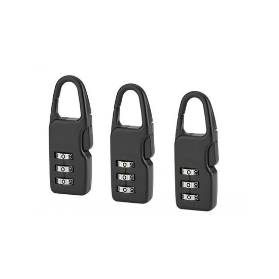 SharkByte Lot De 4 Cadenas à Combinaison Approuvés Par La TSA - Cadenas