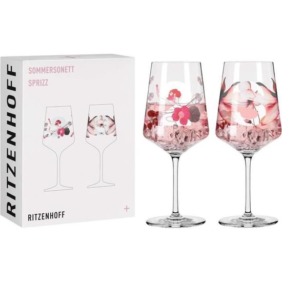 Verre à Apéritif Ritzenhoff 500 Ml - Design Sommerrausch N°8, Motifs Colorés, Fabriqué En Allemagne, Lavable Au Lave-vaisselle