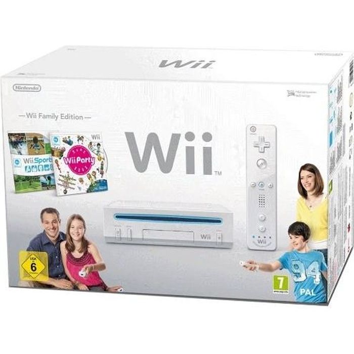 Console Wii Family Edition - Nintendo - Pack Wii Party et Wii Sports - Blanc - Sans fil - Nintendo