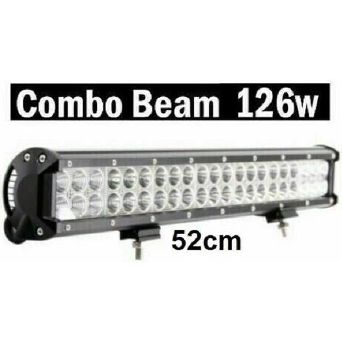 Willpower 45cm 252W Barre Lumineuse LED de Travail Spot D'inondation Combo Faisceau DC 12V-24V 6000K 4x4 Voiture Camion Tracteur Offroad Véhicules ATV Utvs 