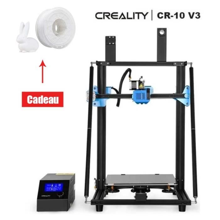Imprimante 3D Creality 3D CR-10 V3 haute précision - taille 300 * 300 * 400mm - avec entraînement direct Titan - Cadeau de réveil