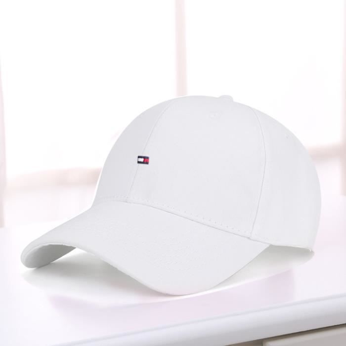 Casquette Homme Femme Vogue - Chapeau de Soleil Anti-UV Plage Voyage Camping Sport en Plein Air Mode - Blanc, 56-58cm
