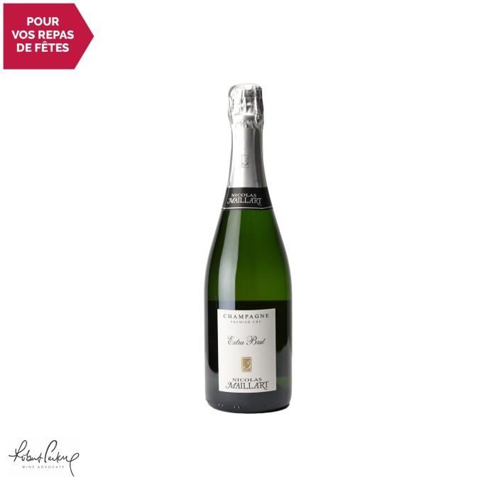 Champagne premier cru Platine Extra Brut Blanc - 75cl - Champagne Nicolas Maillart - 90+ Robert Parker - Cépages Chardonnay, Pinot