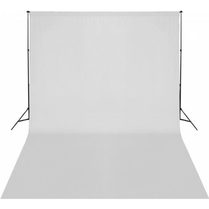 Kit complet studio photo + fond blanc sans coutures 3x5 m photo vidéo studio professionnel 1802015