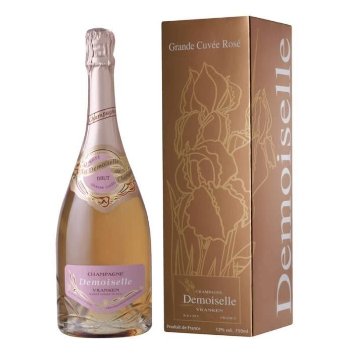 DEMOISELLE Vranken Champagne Brut Grande cuvée rosé 12%vol. 75cl