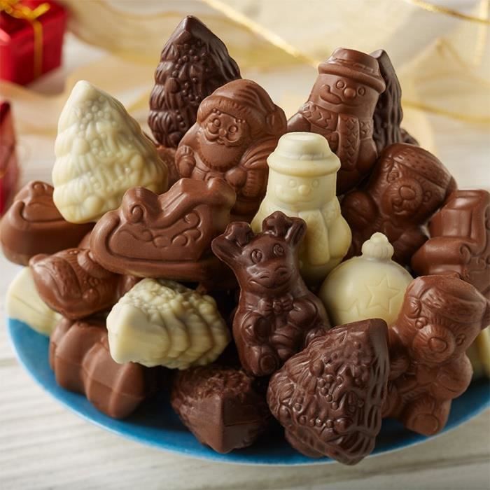 Figurines de Noël au Chocolat Praliné - 250 g