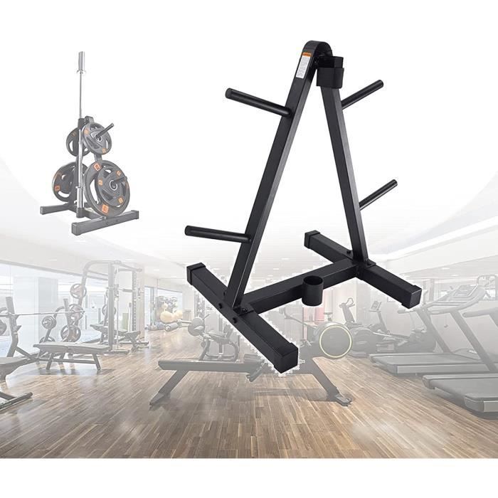 EUNEWR Rack de Rangement pour Poids et haltères,Support de Plaque de Poids avec Porte-haltères,Support Disque Musculation avec 4129