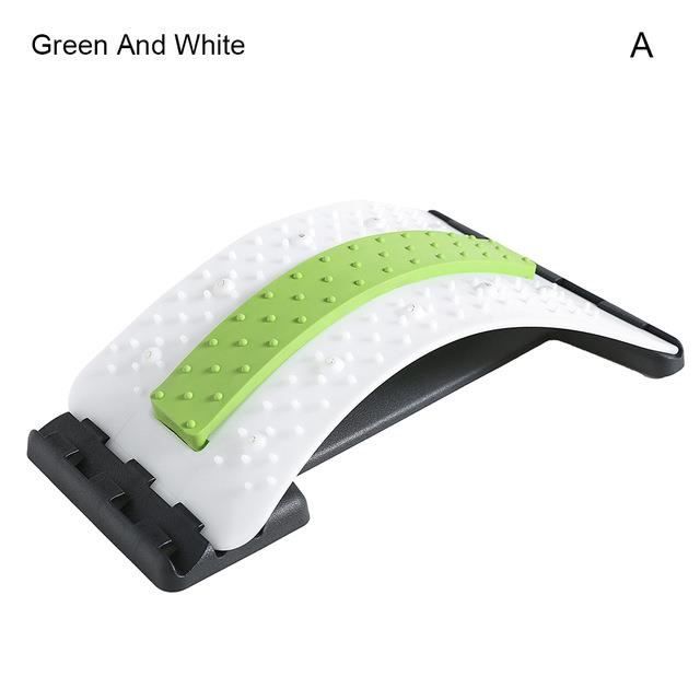 Support dorsal sain civière Extender masseur lombaire réglable Portable pour la maison,vert et blanc