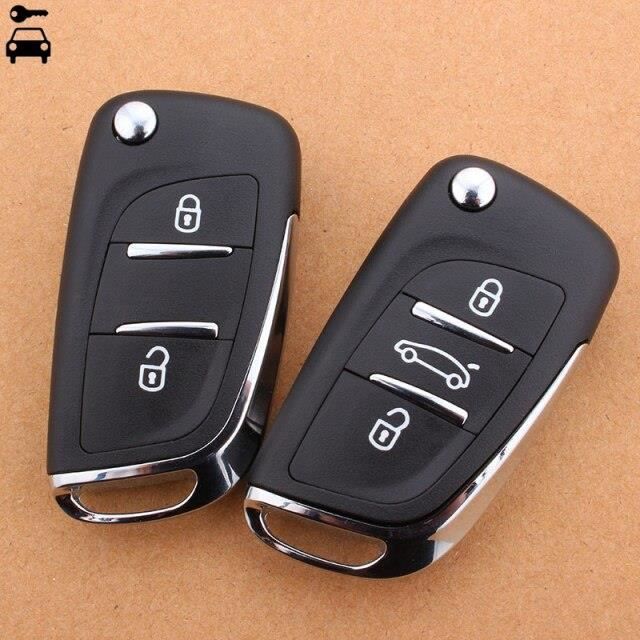 Coque de clé télécommande pliable CE0536, pour PEUGEOT 408 207 407 307 308, pour citroën C2 C3 C4 C5 C6 Picasso~Citroen *QK0037