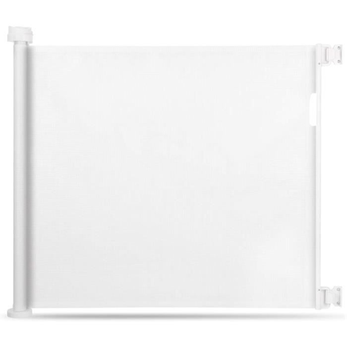 Momcozy Barrière de Sécurité Rétractable pour Bébés et Chiens (0 à 140 cm), barrière de securité Escalier, Barrière Sécurité Enfant
