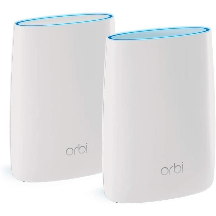 REPETEUR DE SIGNAL NETGEAR Systegraveme WiFi Mesh TriBandes Orbi RBK50 AC3000 pack de 2 un WiFi partout dans la maison WiFi beau116