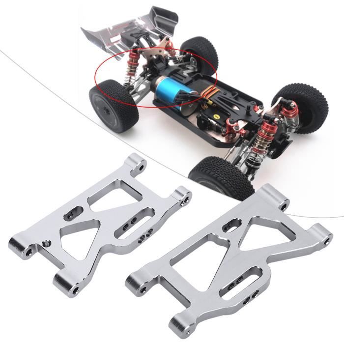 Fdit Bras pivotant avant Kit de bras oscillant avant + arrière pièces de mise à niveau en métal pour voiture Wltoys 144001 1/14