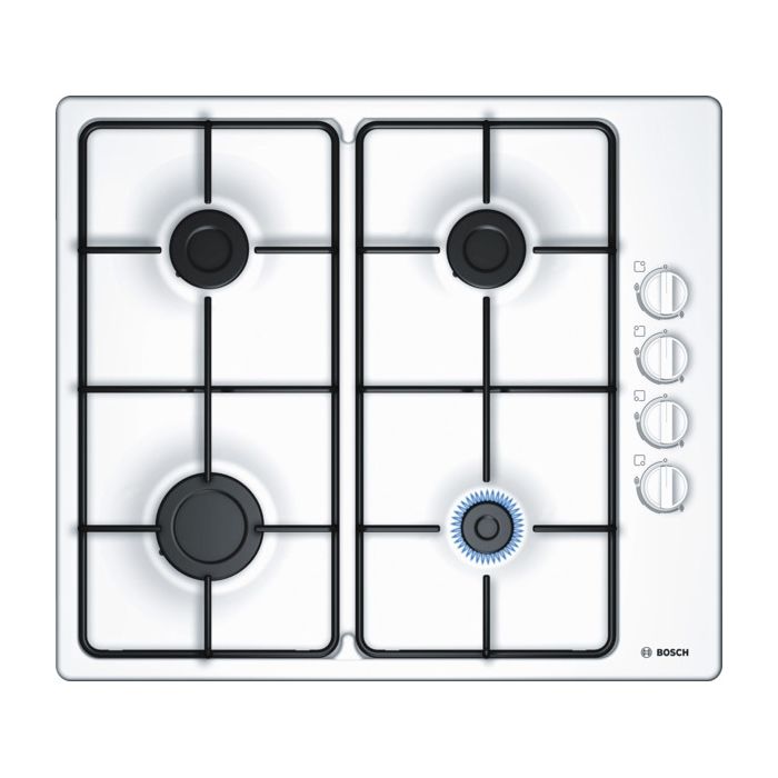 BOSH PBP6B2B80 Table de cuisson à gaz - 4 foyers - 7400W - 45 x 580 x 510 - Blanc