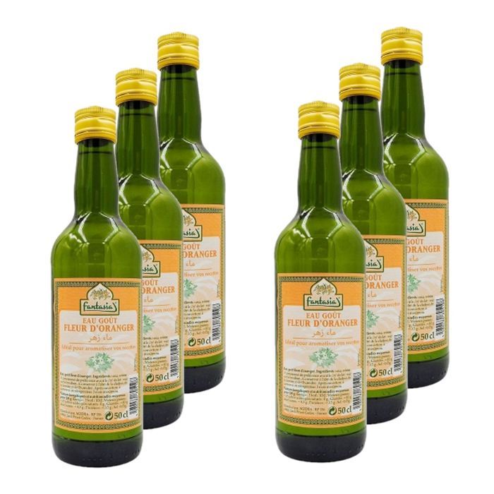 Fantasia - Lot 6x Eau arôme fleur d'oranger - Bouteille 500ml