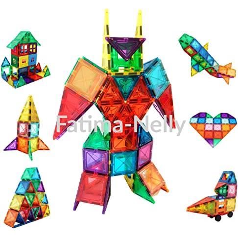 bloc de construction magnétique puzzle 100 pièces tuile magnétique jeu d'assemblage educatif jeu mixte jeu de réflexion multijoueur