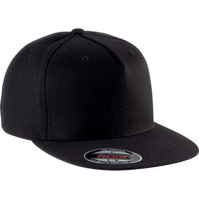CASQUETTE FLEXFIT - 5 PANNEAUX (Noir - L/XL - Unisexe)