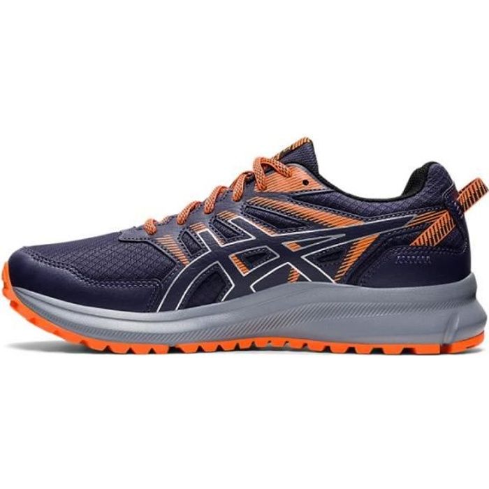 Basket Asics TRAIL SCOUT 2 - Réf. 1011B181-502. Couleur : Bleu, Orange, Gris. - Semelle intermédiaire en EVA. - Semelle intérieure