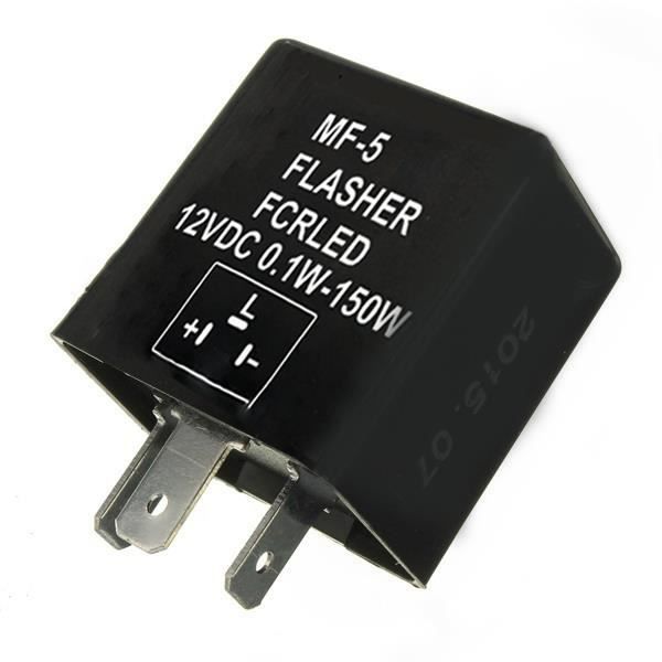 Universel 12V 150W 3 Broche Relais Indicateur Clignotant LED Flash Ampoule Moto