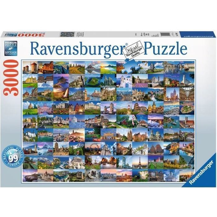Ravensburger 17080, Puzzle en cubes, Ville, Adultes, 3000 pièce(s)